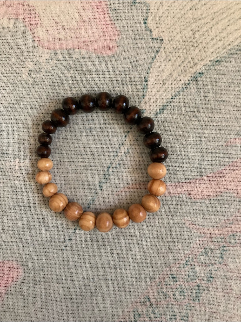 Handmade Wood Bead Bracelet & Necklace set - Natural Brown - Picture 11 of 14